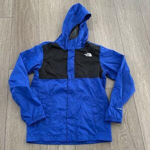 The North Face Kids Blue and Black Raincoat dryvent boys size Large 14/16